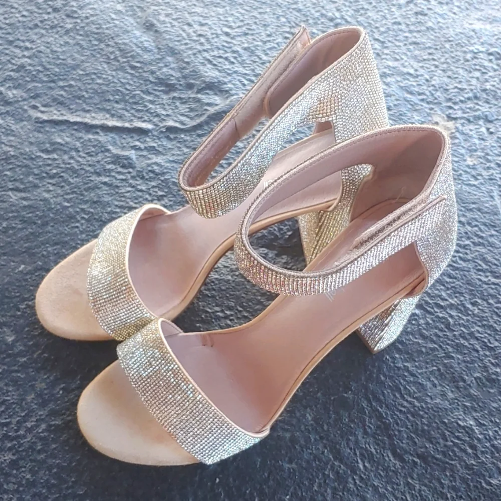 Jeffrey Campbell Lindsay Sandal Women rhinestone bling heels 9 - Picture 3 of 10